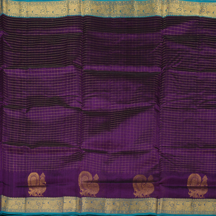Hayagrivas Handloom Pure Silk Cotton Saree in Attractive Dark Purple KBE401E10-12