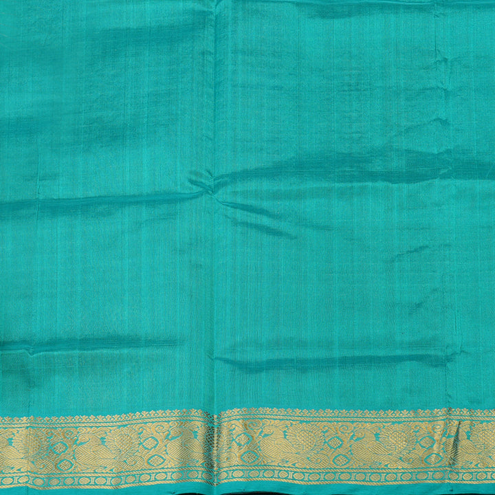 Hayagrivas Handloom Pure Silk Cotton in Dark Maroon with Sea Blue Jari checks KBE401E10-4