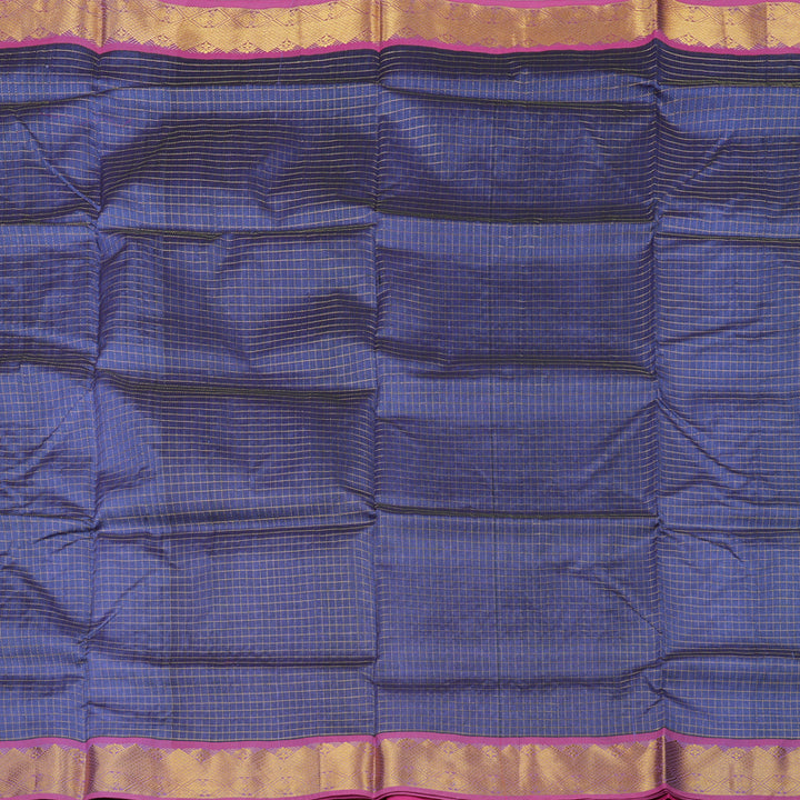 Hayagrivas Pure Silk Cotton Saree in Light Blue Violet with Pink KBE401E12-3