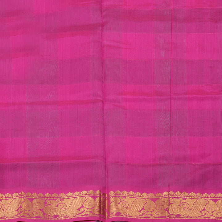 Hayagrivas Handloom Pure Silk Cotton Saree in Multi colour checks with Pink KBE401E14-5