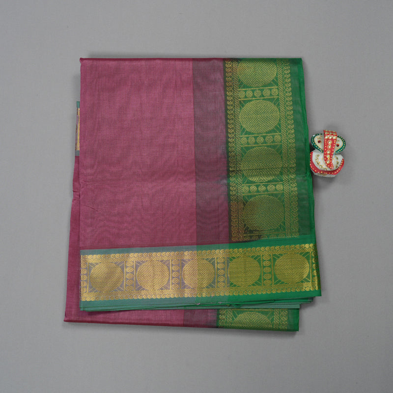 Hayagrivas Handloom Pure Silk Cotton Saree in Lustrous Onion Pink KBE401E2-2
