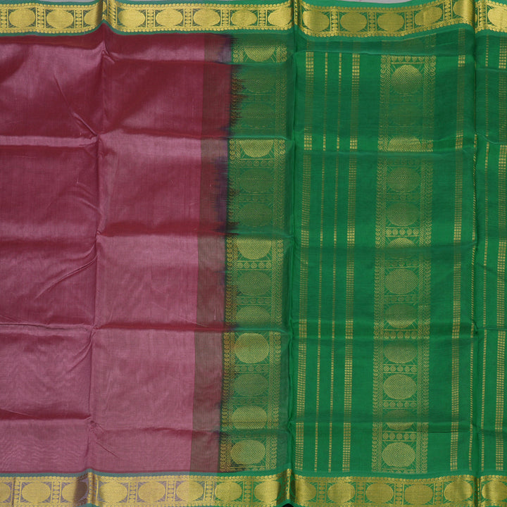 Hayagrivas Handloom Pure Silk Cotton Saree in Lustrous Onion Pink KBE401E2-2