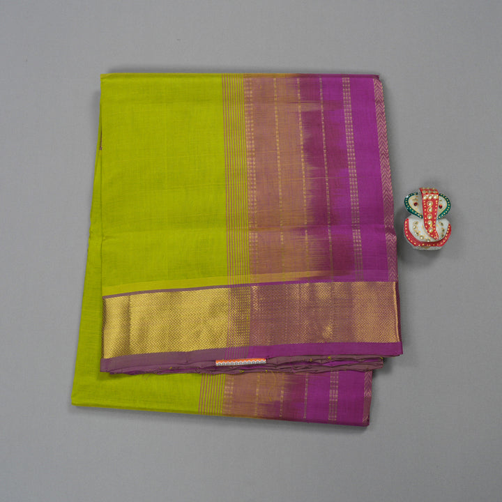 Hayagrivas Handloom Pure Silk Cotton Saree in Attractive Lemon Green KBE401E2-24