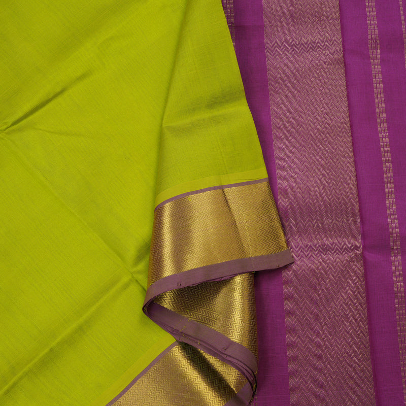 Hayagrivas Handloom Pure Silk Cotton Saree in Attractive Lemon Green KBE401E2-24