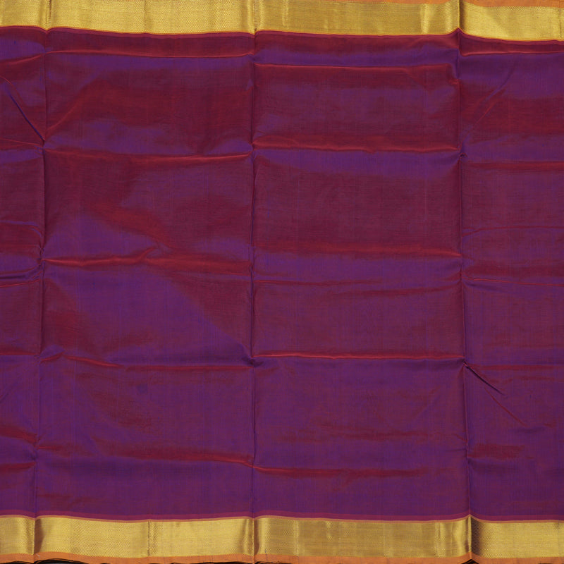 Hayagrivas Handloom Silk Cotton Saree in attractive Purple With Mustard Yellow KBE401E2-26