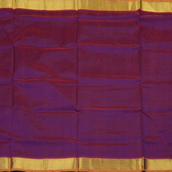Hayagrivas Handloom Silk Cotton Saree in attractive Purple With Mustard Yellow KBE401E2-26