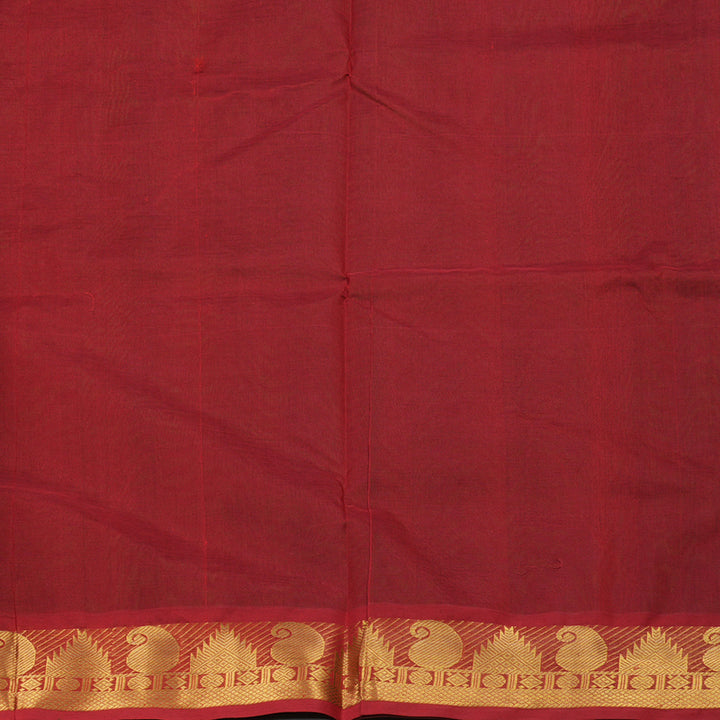 Hayagrivas Handloom Pure  Silk Cotton Saree in rich Bottle green with Red KBE401E2-32