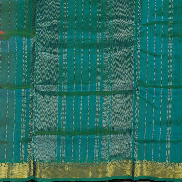 Hayagrivas Handloom Pure Silk Cotton Saree in Cheerful Peach Orange KBE401E3-11