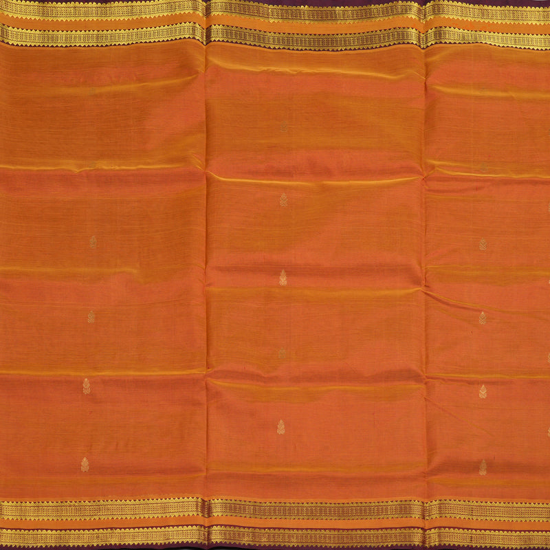 Hayagrivas Handloom Kanjivaram silk cotton saree in Dual tone with wine maroon KBE401E3-20