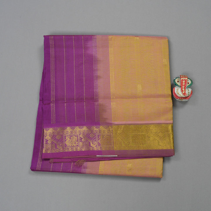 Hayagrivas Handloom Pure Silk Cotton Saree in Vibrant Dual Tone (Yellow with Pink) KBE401E3-22