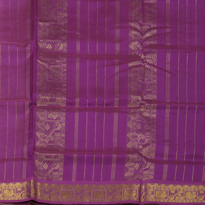 Hayagrivas Handloom Pure Silk Cotton Saree in Vibrant Dual Tone (Yellow with Pink) KBE401E3-22