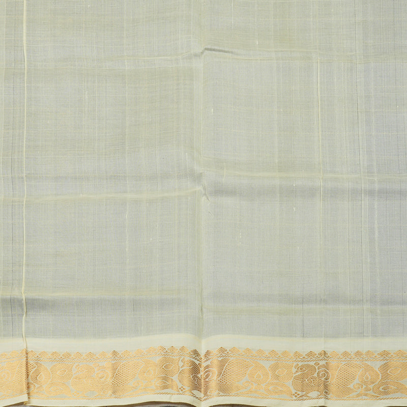 Hayagrivas Handloom Pure Silk Cotton Saree in Purplish Blue with Half white Jari Checks KBE401E9-6