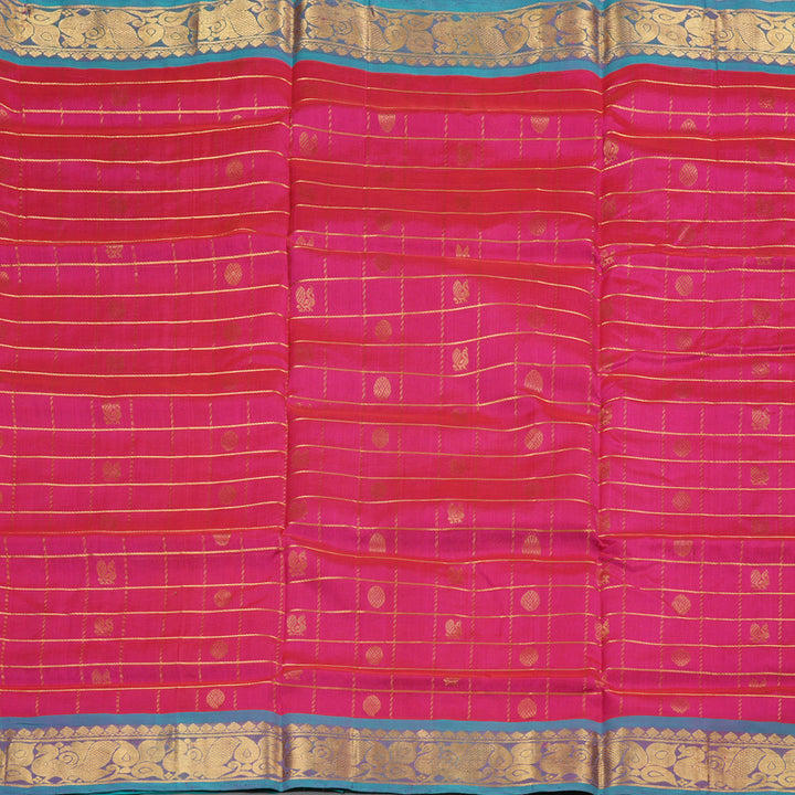 Hayagrivas Handloom Pure Silk Cotton Saree in Radiant Pink KBE401E9-9