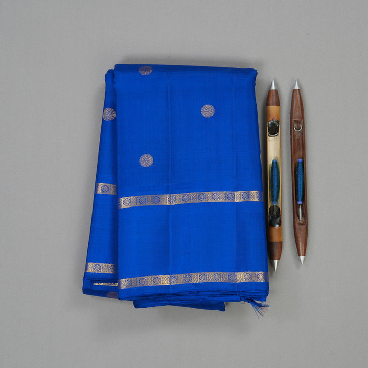 Hayagrivas Handloom Kanjivaram silk saree In Blue KBE407E2-1