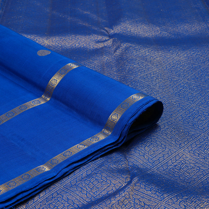 Hayagrivas Handloom Kanjivaram silk saree In Blue KBE407E2-1