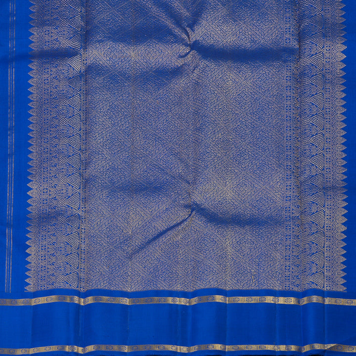 Hayagrivas Handloom Kanjivaram silk saree In Blue KBE407E2-1