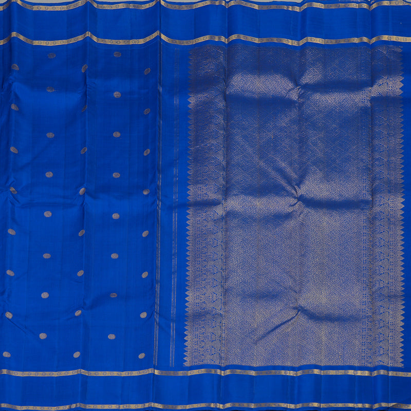 Hayagrivas Handloom Kanjivaram silk saree In Blue KBE407E2-1