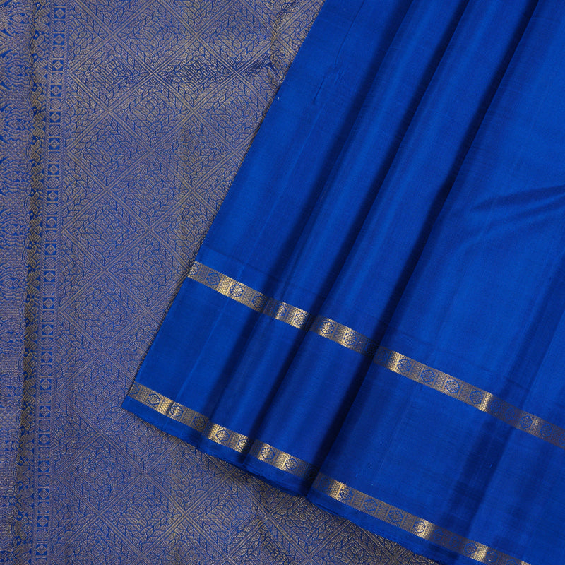 Hayagrivas Handloom Kanjivaram silk saree In Blue KBE407E2-1