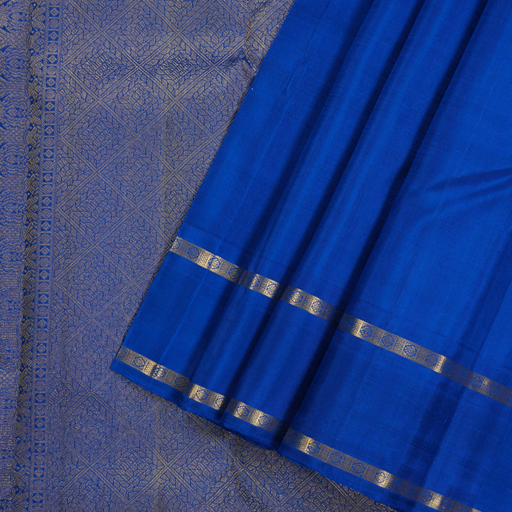 Hayagrivas Handloom Kanjivaram silk saree In Blue KBE407E2-1