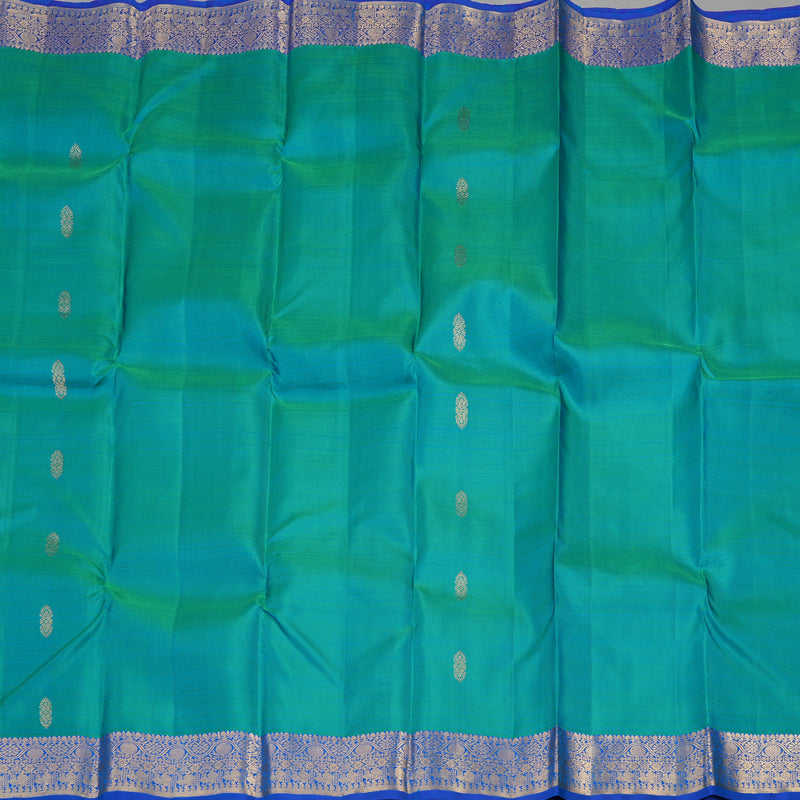 Hayagrivas Handloom Pure Kanjivaram Silk Saree in Sophisticated Sea Green KBE409E21-2