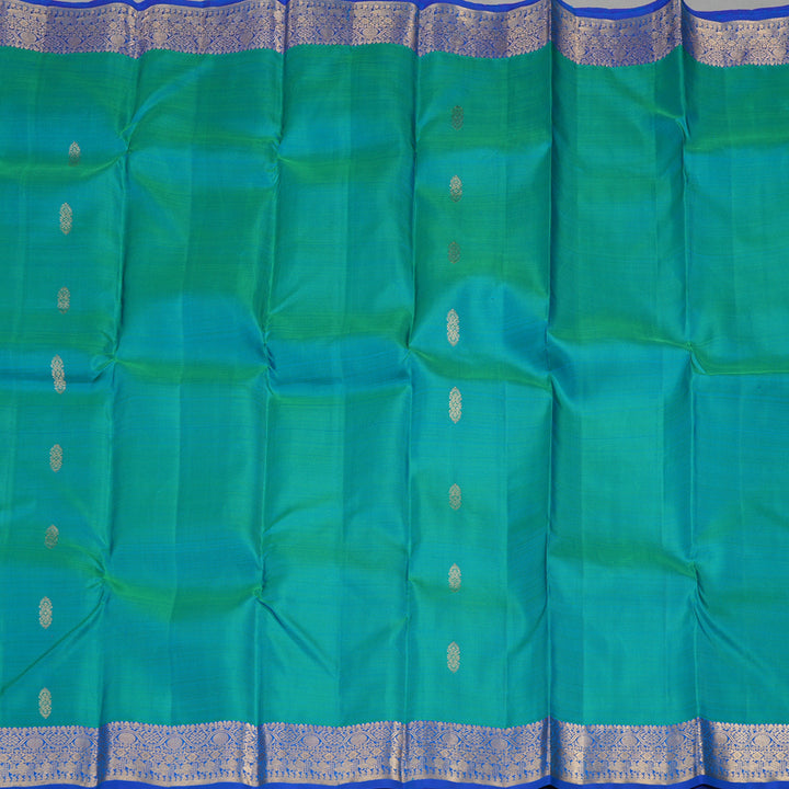 Hayagrivas Handloom Pure Kanjivaram Silk Saree in Sophisticated Sea Green KBE409E21-2