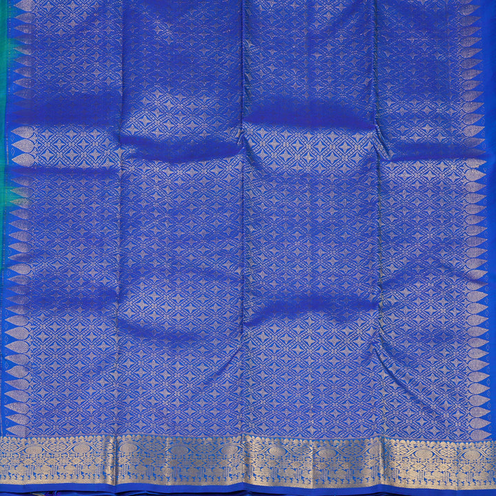 Hayagrivas Handloom Pure Kanjivaram Silk Saree in Sophisticated Sea Green KBE409E21-2