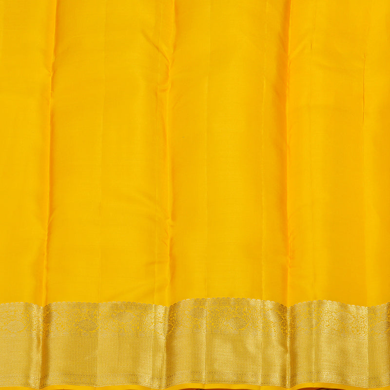 Hayagrivas Handloom Kanjivaram silk saree in Vibrant yellow KBE409E11-1