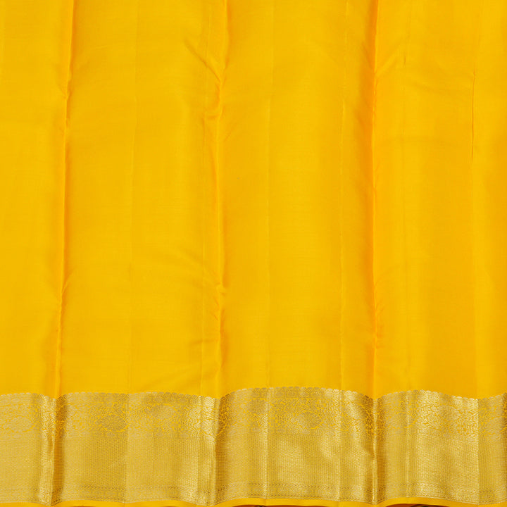 Hayagrivas Handloom Kanjivaram silk saree in Vibrant yellow KBE409E11-1