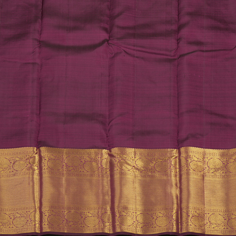 Hayagrivas Handloom Pure Kanjivaram Silk Saree in Vivid Dark Purple KBE409E13-1