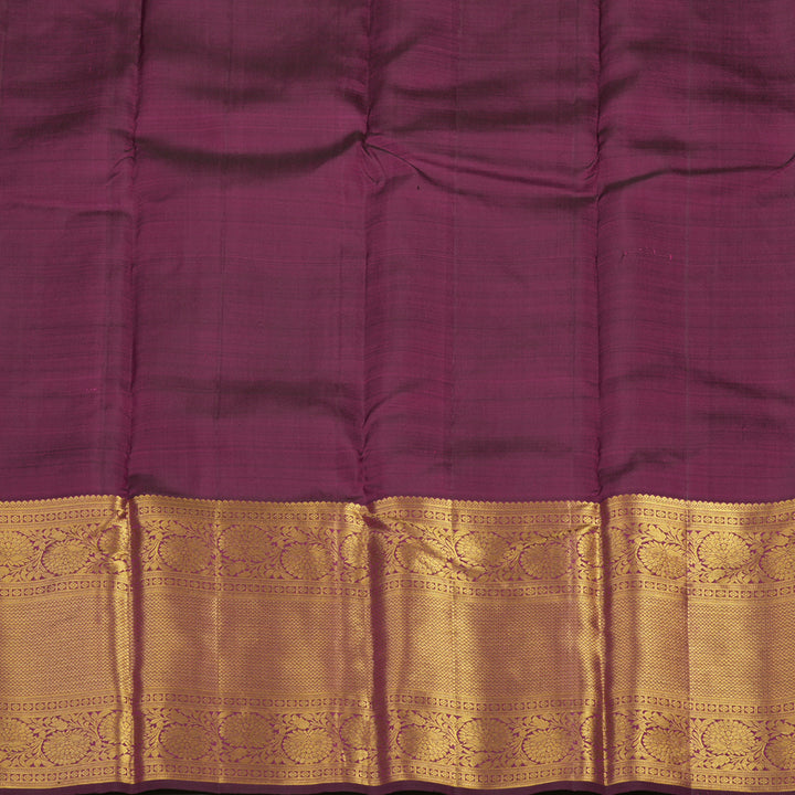 Hayagrivas Handloom Pure Kanjivaram Silk Saree in Vivid Dark Purple KBE409E13-1