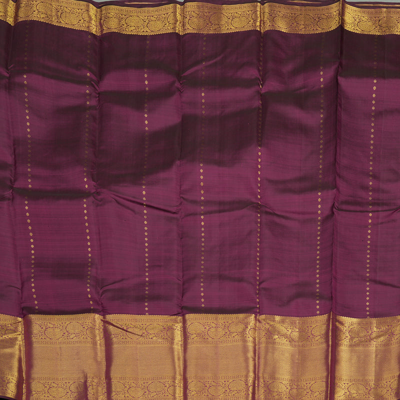 Hayagrivas Handloom Pure Kanjivaram Silk Saree in Vivid Dark Purple KBE409E13-1