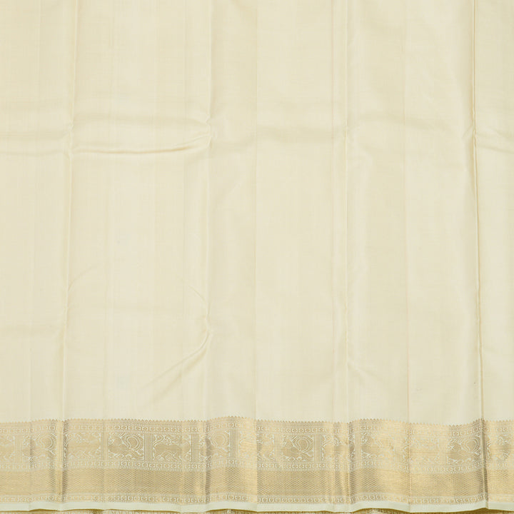 Hayagrivas Handloom Pure Kanjivaram Silk Saree in Sun-kissed Yellow KBE409E14-1