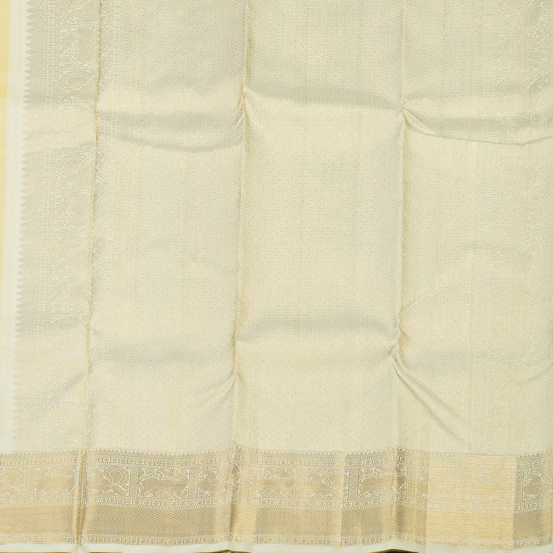 Hayagrivas Handloom Pure Kanjivaram Silk Saree in Sun-kissed Yellow KBE409E14-1
