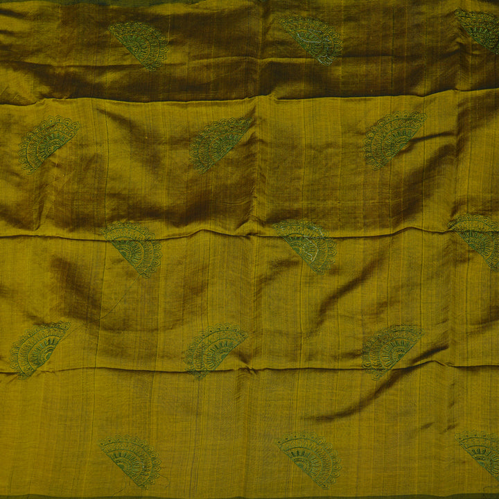 Hayagrivas Handloom Pure Silk Cotton Saree in Deep Mehandi Green HBE40D2-7