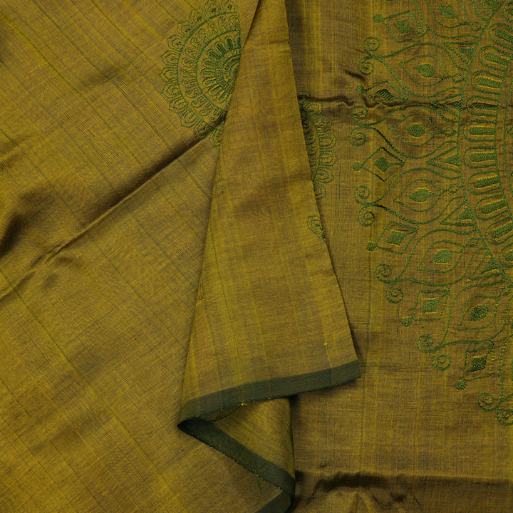 Hayagrivas Handloom Pure Silk Cotton Saree in Deep Mehandi Green HBE40D2-7