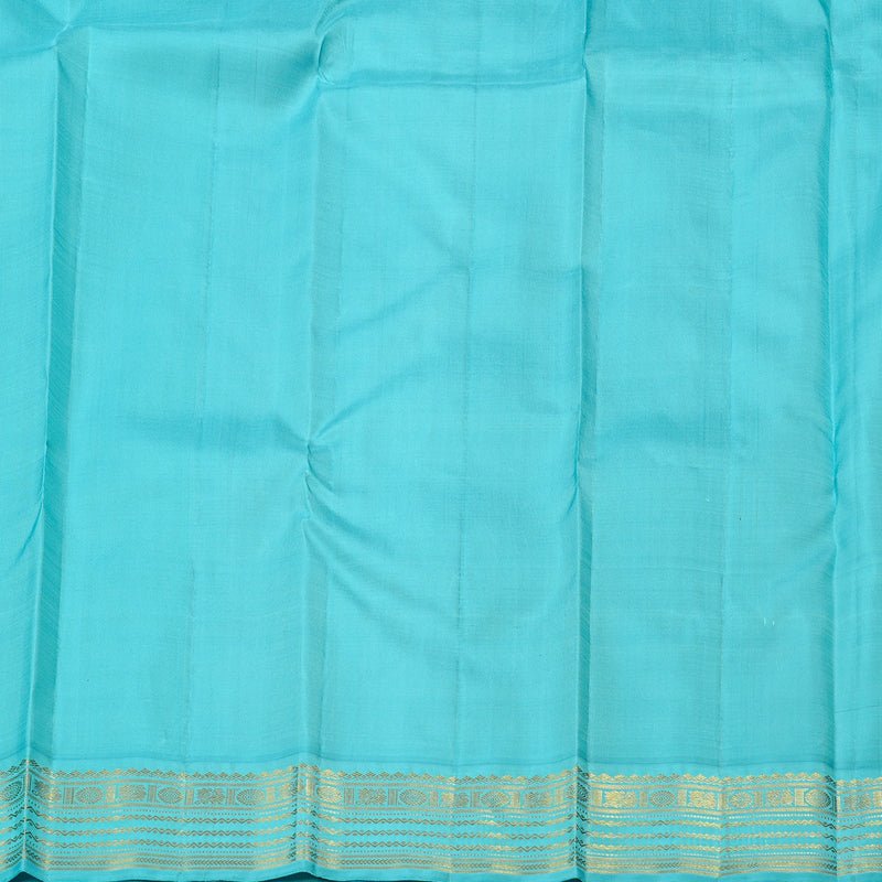 Hayagrivas Handloom Kanjivaram Silk Saree in Attention-grabbing Dark Navy Blue KBE40D3-3