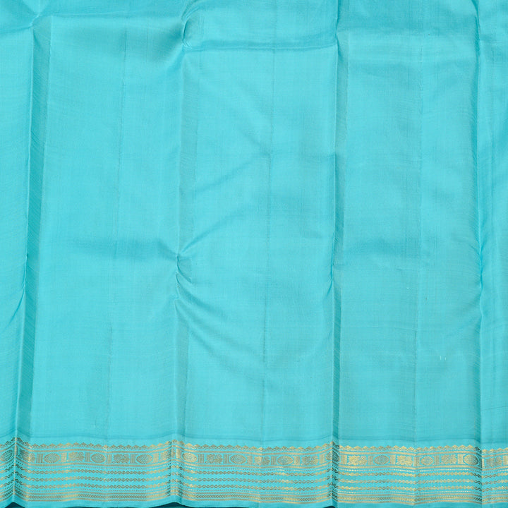 Hayagrivas Handloom Kanjivaram Silk Saree in Attention-grabbing Dark Navy Blue KBE40D3-3