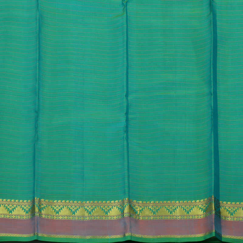 Hayagrivas handloom kanjivaram silk saree in Sky blue with sea green KBE410E1-20