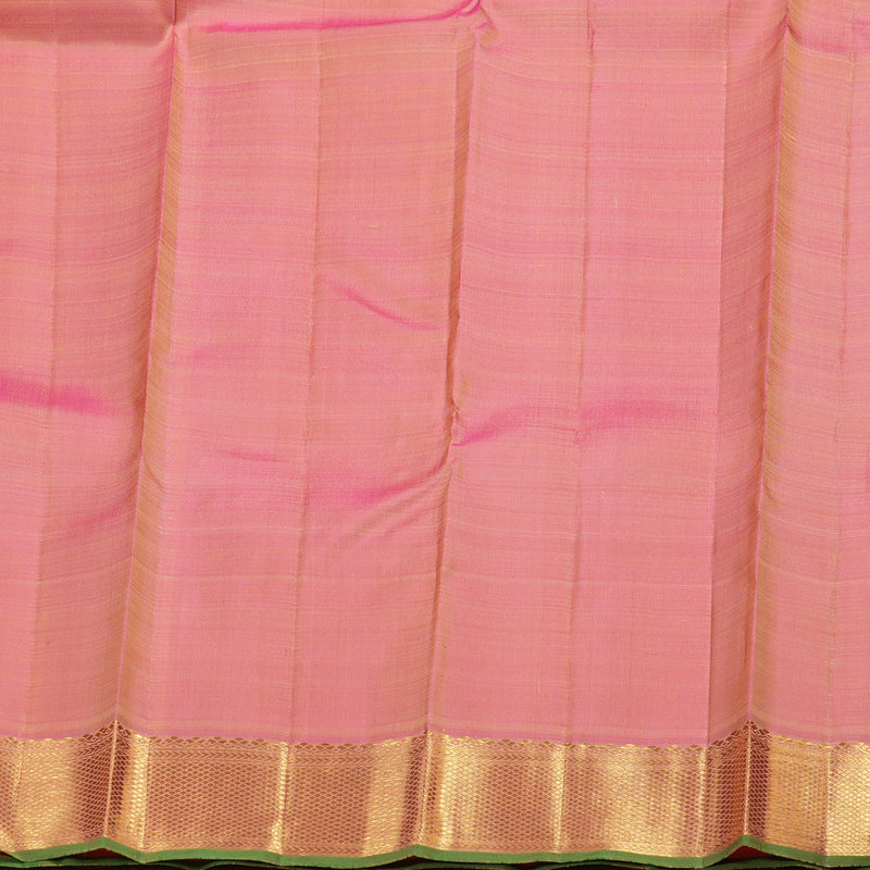 Hayagrivas Handloom Kanjivaram silk saree in Subtle Baby pink KBE413E2-1