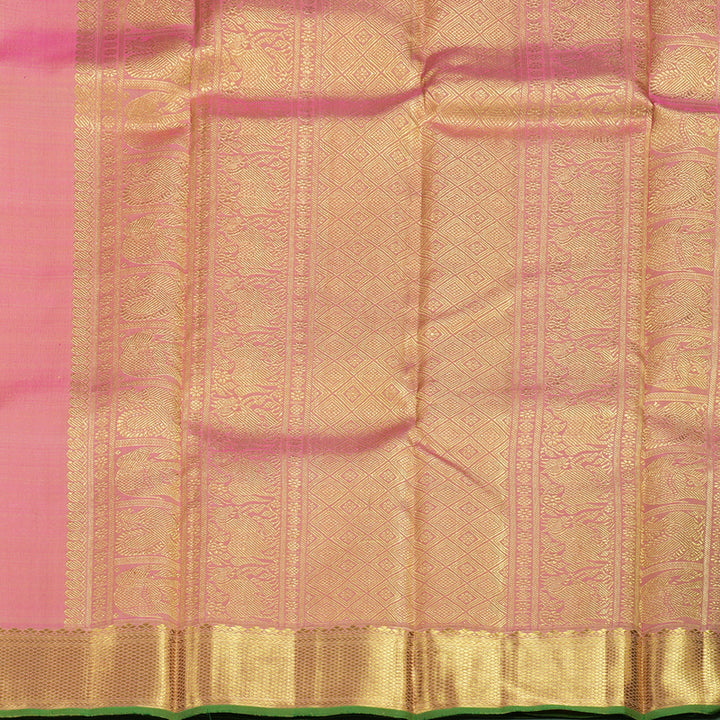 Hayagrivas Handloom Kanjivaram silk saree in Subtle Baby pink KBE413E2-1