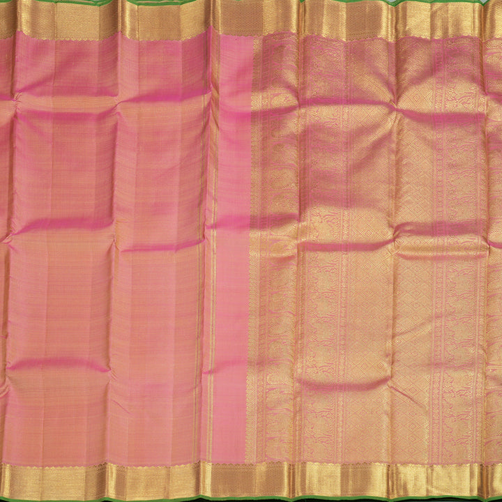 Hayagrivas Handloom Kanjivaram silk saree in Subtle Baby pink KBE413E2-1