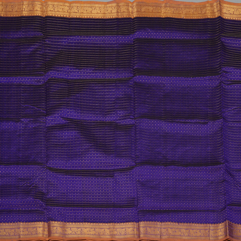 Hayagrivas Pure Silk Cotton Saree in Purple with Mustard Yellow KBE415E1-2