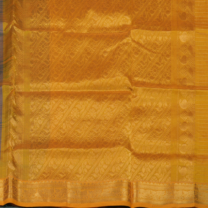 Hayagrivas Pure Silk Cotton Saree in Purple with Mustard Yellow KBE415E1-2