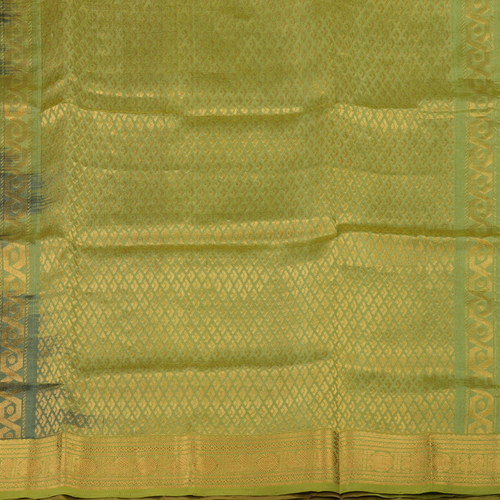 Hayagrivas Pure Silk Cotton saree in Wine Purple with Pale Olive KBE415E1-5