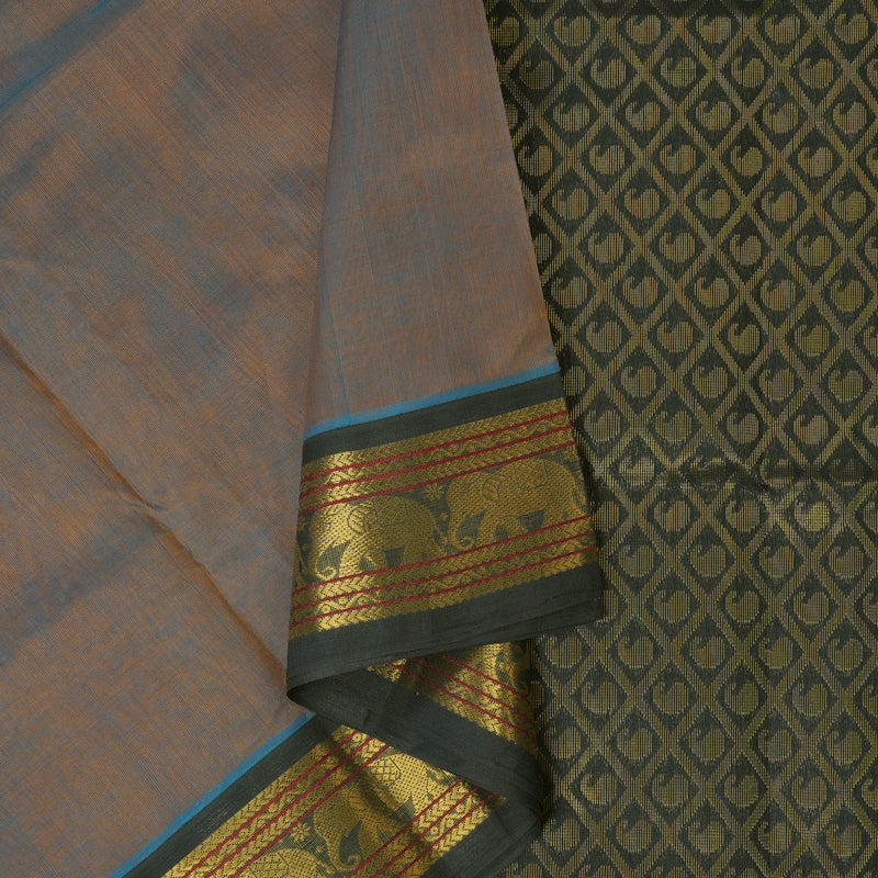 Hayagrivas Pure Silk cotton Saree in Dual tone with Black KBE415E11-11