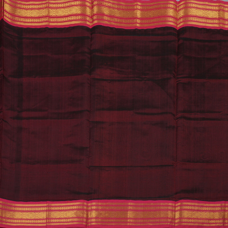 Hayagrivas Handloom Pure Silk Cotton Saree in Opulent Wine Maroon KBE415E11-14