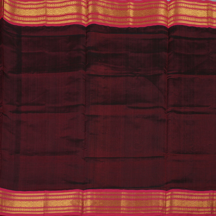 Hayagrivas Handloom Pure Silk Cotton Saree in Opulent Wine Maroon KBE415E11-14