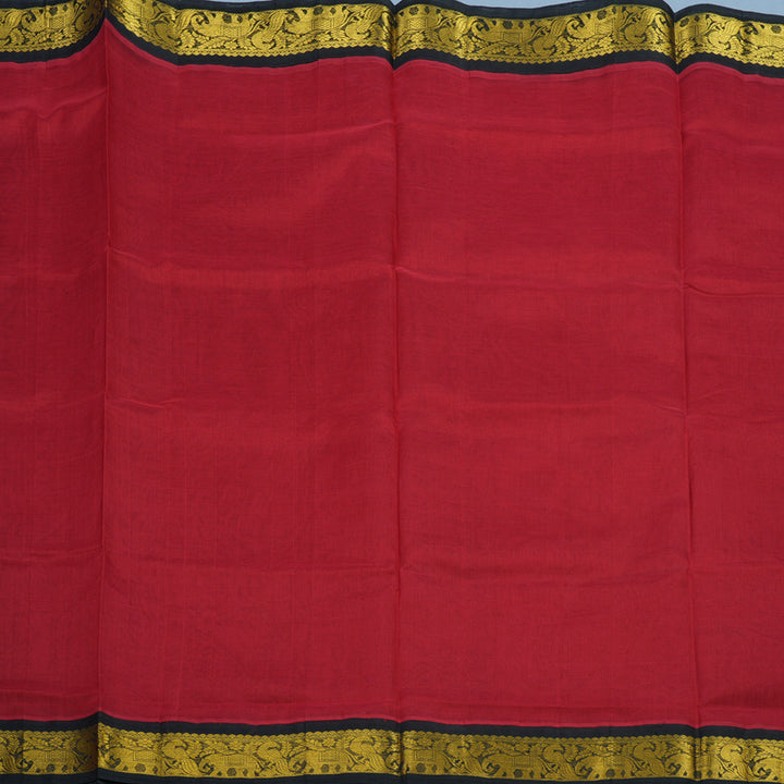 Hayagrivas Red Pure Silk Cotton Saree KBE415E11-2