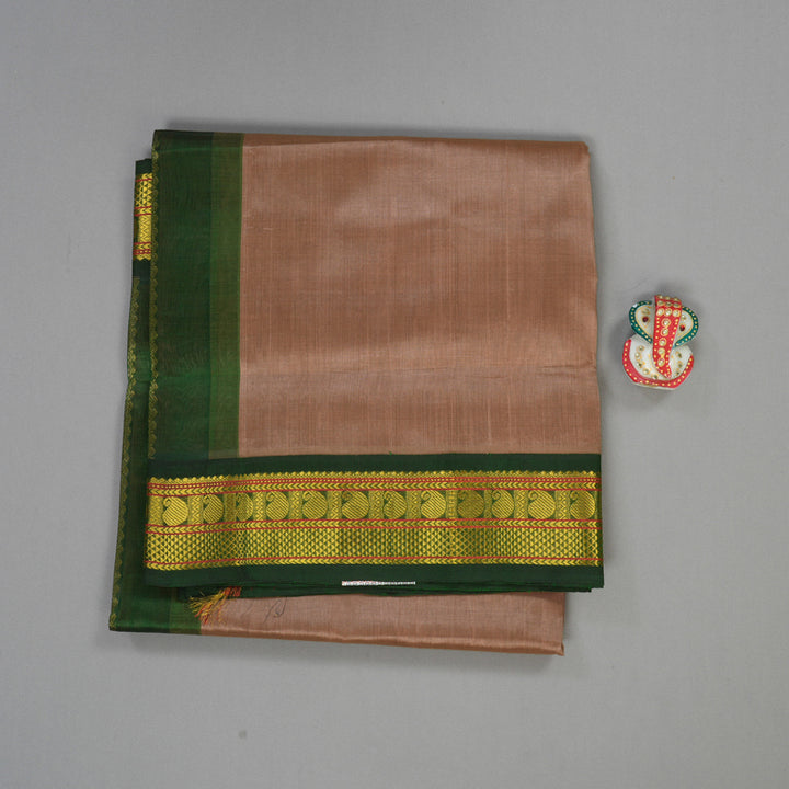 Hayagrivas Handloom Pure Silk Cotton Saree in Graceful Sandal Beige KBE415E11-24
