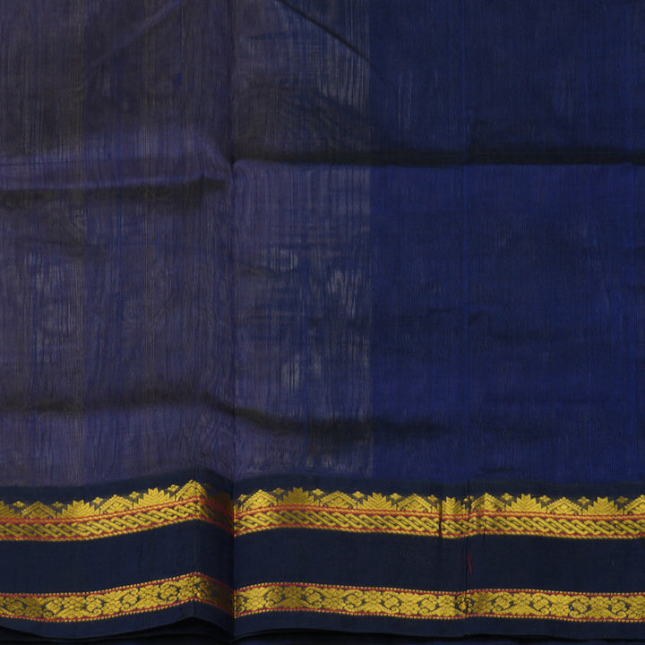 Hayagrivas Pure Silk Cotton Saree in Beige with Purplish Blue KBE415E11-9